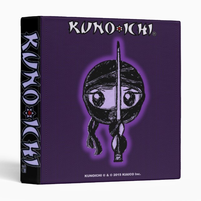 KUNOICHI *Black 1" Inch Binder* Binder (Front/Spine)
