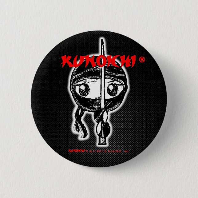 KUNOICHI* "Black Button" 2 Inch Round Button (Front)