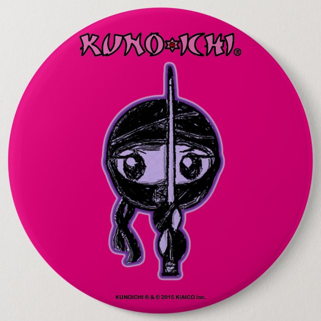 KUNOICHI Pinkish Button (Front)