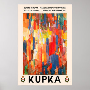 Kupka Abstract Art Print 1968 Milano Exhibition