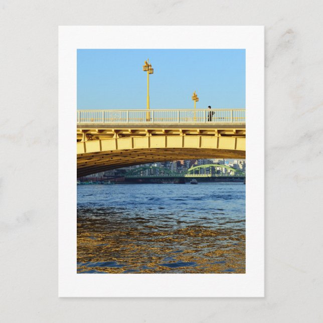 Kuramae Bridge, Sumida River: Tokyo Postcard (Front)