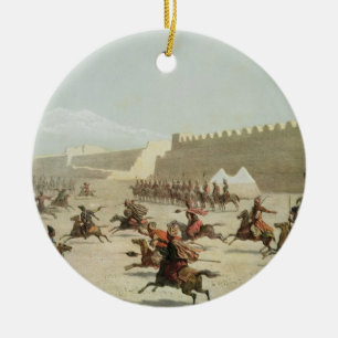 Kurdish and Tatar Warriors at Sadar Abbat, Armenia Ceramic Ornament