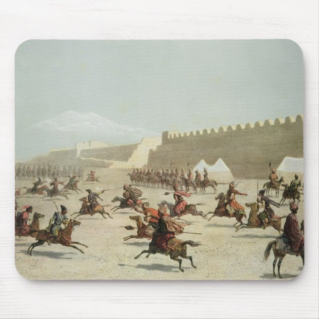Kurdish and Tatar Warriors at Sadar Abbat, Armenia Mouse Pad (Front)