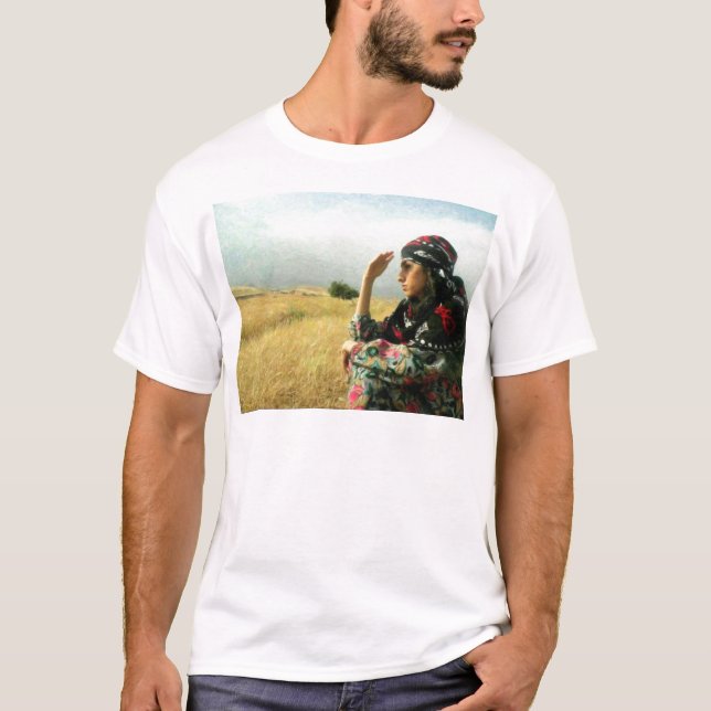 Kurdish Lady waiting for her Hero T-Shirt (Front)