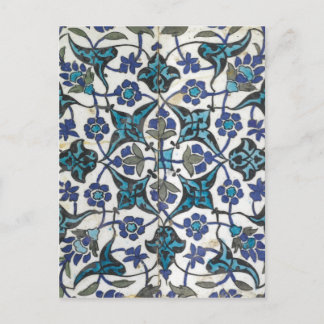 Kurdish pottery tile, Syria, circa 17th century Postcard