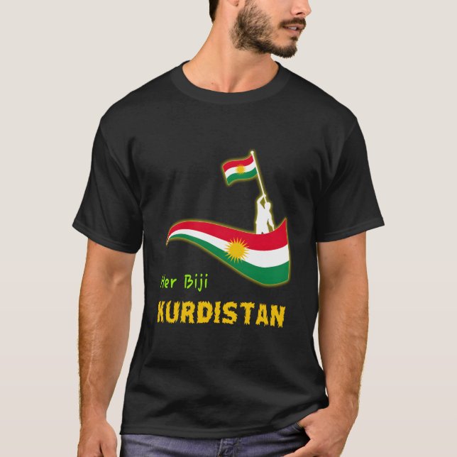 Kurdishkurd Kurdistan Flag T-Shirt (Front)