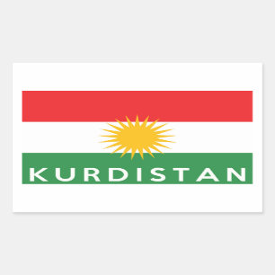 kurdistan country flag symbol name text sticker