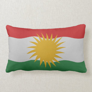Kurdistan flag lumbar pillow