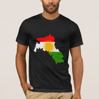 Kurdistan Flag Map full size T-Shirt