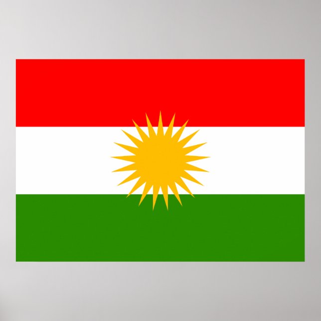 Kurdistan Flag Poster (Front)