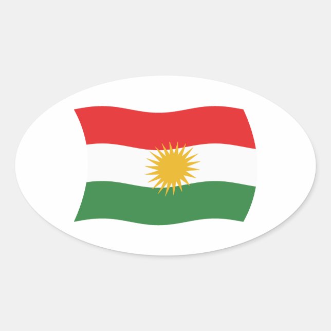 Kurdistan Flag Sticker (Front)