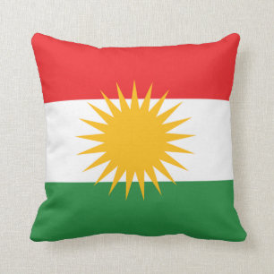 Kurdistan Flag Throw Pillow