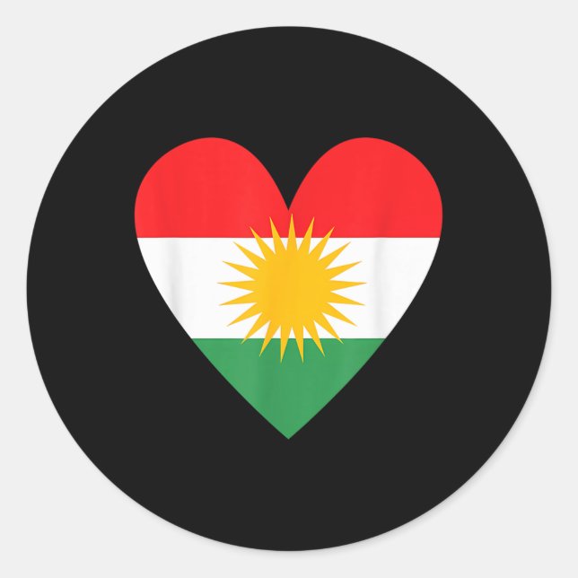 Kurdistan Gift Kurd Her Biji Newroz Kurdish Rojava Classic Round Sticker (Front)