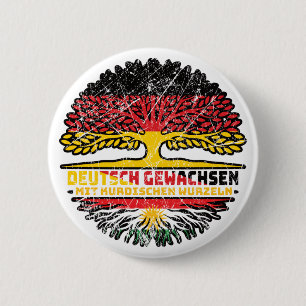 Kurdistan Kurdisch Deutsch Deutschland Baum Wurzel 2 Inch Round Button