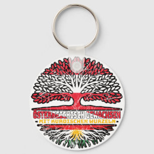 Kurdistan Kurdish Österreichisch Baum Keychain