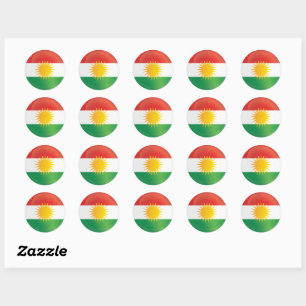 Kurdistan  Round Icon Flag Classic Round Sticker