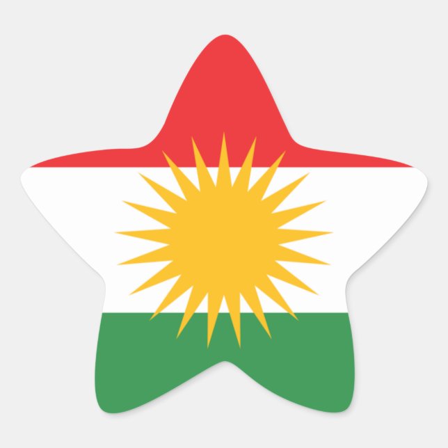 kurdistan star sticker (Front)
