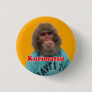 Kurimatsu pinBack button.くり松の缶バッジ 1 Inch Round Button