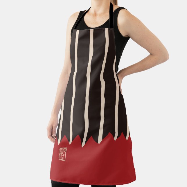 Kurosyaji-Susohirasya-Yamagatamonyou-Jinbaori Apron (Insitu)