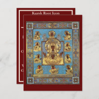 Kursk Root icon of the Mother of God prayer card
