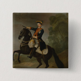 Kurt Christoph Graf von Schwerin on horseback 2 Inch Square Button