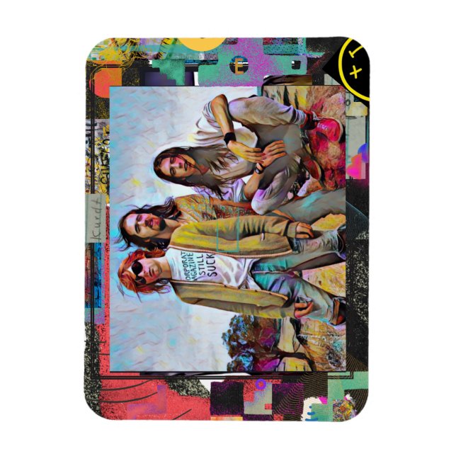 Kurt, Dave & Chris Square  Magnet (Vertical)