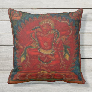 Kurukulla from Tibetan Buddhism Outdoor Pillow