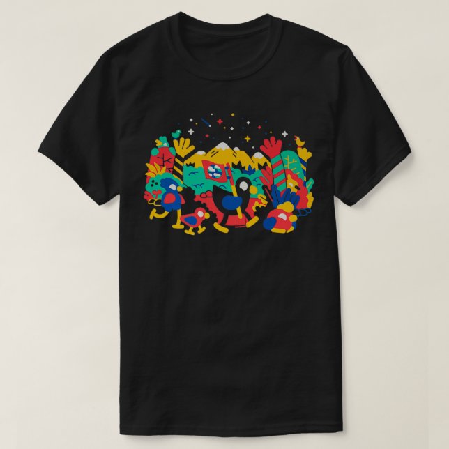 Kurzgesagt Duck and Friends T-Shirt (Design Front)
