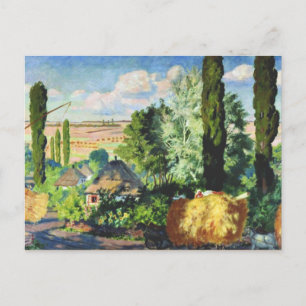 Kustodiev - Landscape in Ukraine Postcard