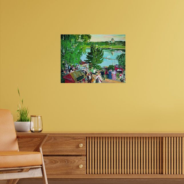 Kustodiev - Promenade along the Volga, Poster (Living Room 2)