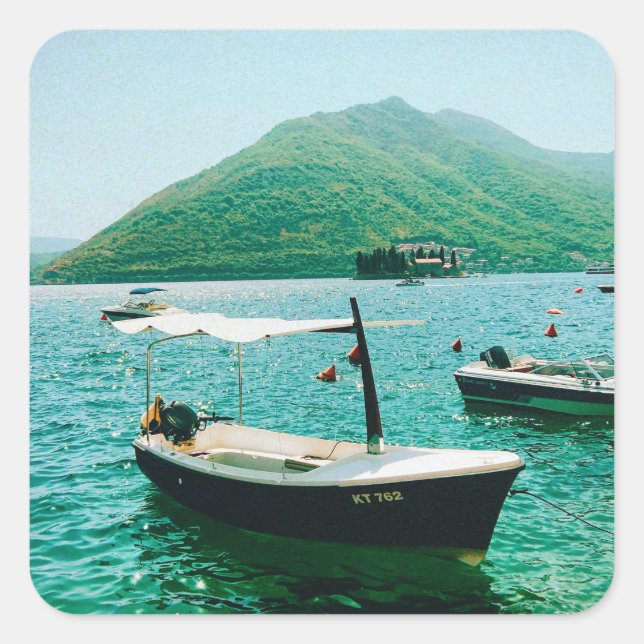 Kuststaden Perast, Montenegro Square Sticker (Front)