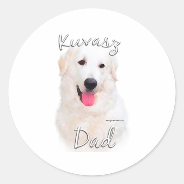 Kuvasz Dad 2 Classic Round Sticker (Front)