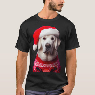 Kuvasz Dog With Santa Hat Christmas Xmas Owner Lov T-Shirt
