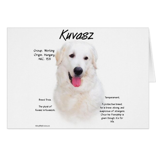 Kuvasz History Design (Front Horizontal)