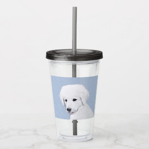 Kuvasz Painting - Cute Original Dog Art Acrylic Tumbler