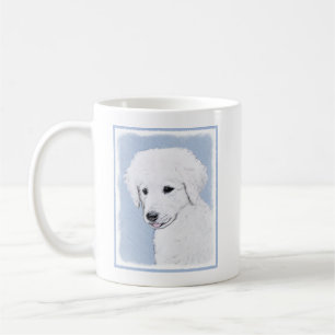Kuvasz Painting - Cute Original Dog Art Coffee Mug