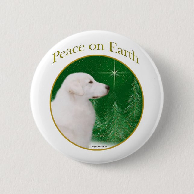 Kuvasz Peace 2 Inch Round Button (Front)