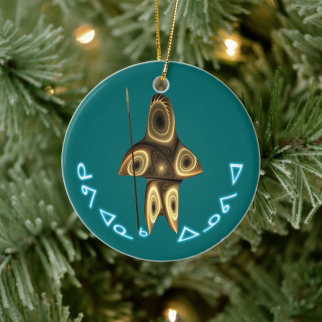 Kuvianak Innovia - Fractal Inuit Hunter Ceramic Ornament (Tree)