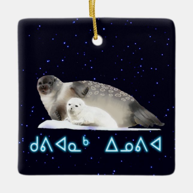 Kuvianak Innovia - Ringed Seal Ceramic Ornament (Front)