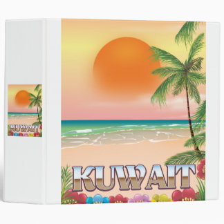 kuwait beach travel poster binder