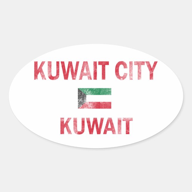 Kuwait City Kuwait designs Oval Sticker (Front)