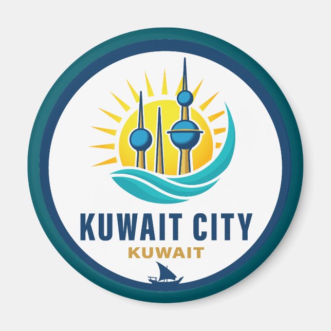 Kuwait City Kuwait Middle East Magnet (Front)