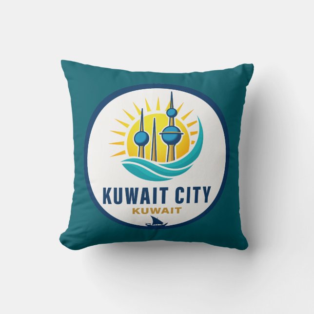 Kuwait City Kuwait Middle East Throw Pillow (Front)