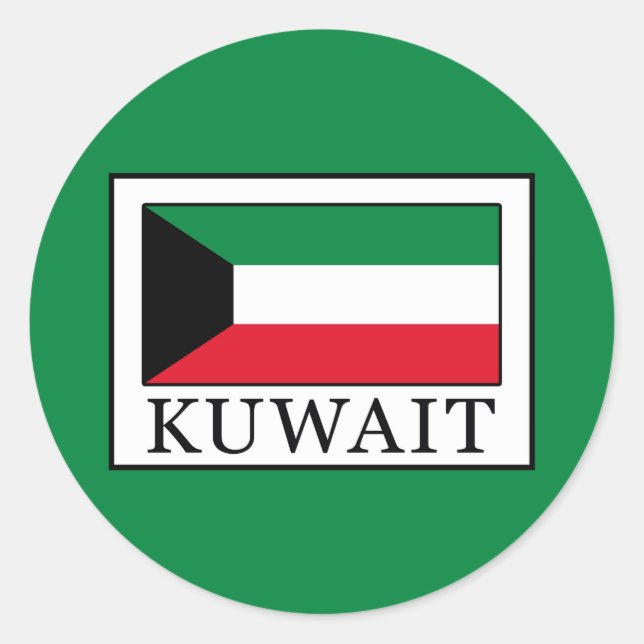 Kuwait Classic Round Sticker (Front)