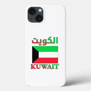Kuwait Flag الكويت Arabic & English WordArt iPhone 13 Case