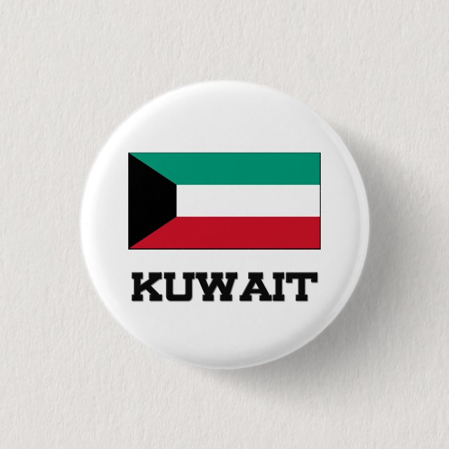 Kuwait Flag 1 Inch Round Button (Front)