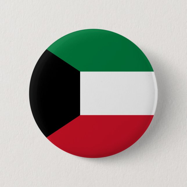 Kuwait Flag 2 Inch Round Button (Front)
