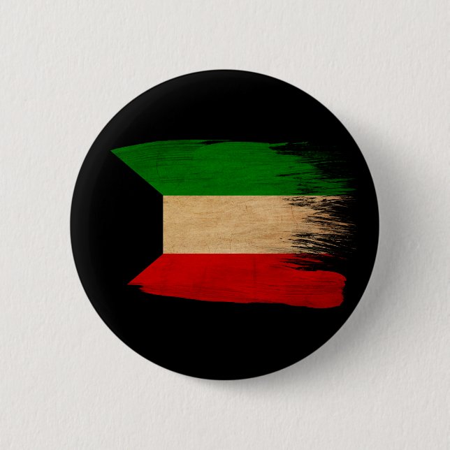 Kuwait Flag 2 Inch Round Button (Front)