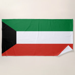 Kuwait flag beach towel