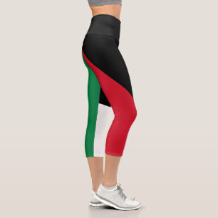 Kuwait Flag Capri Leggings